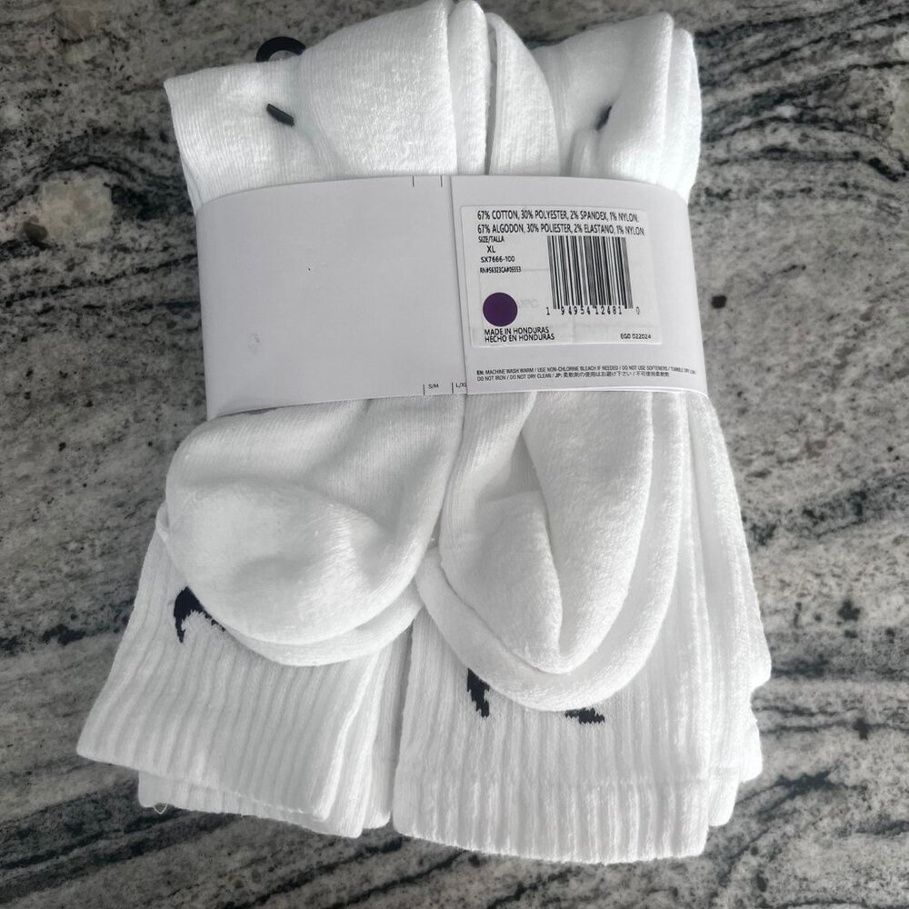 Nike everyday cotton cushioned dry fit socks mens 12-15 (6 pairs) - Picture 2 of 5
